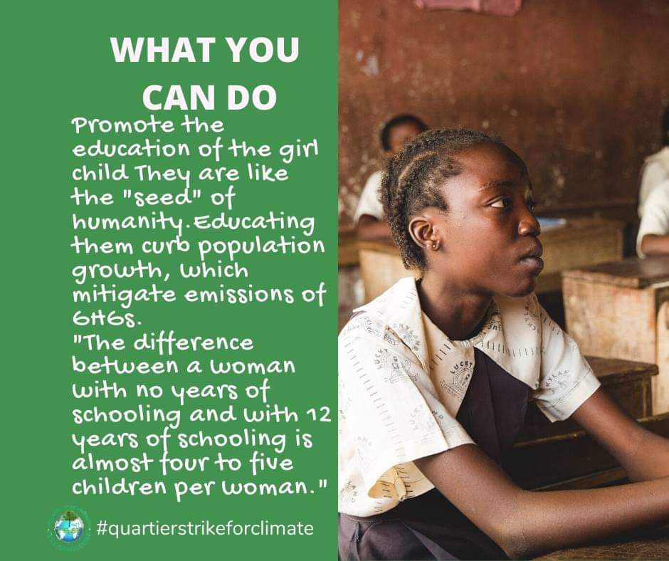 Empower the girl child to combat climate change
